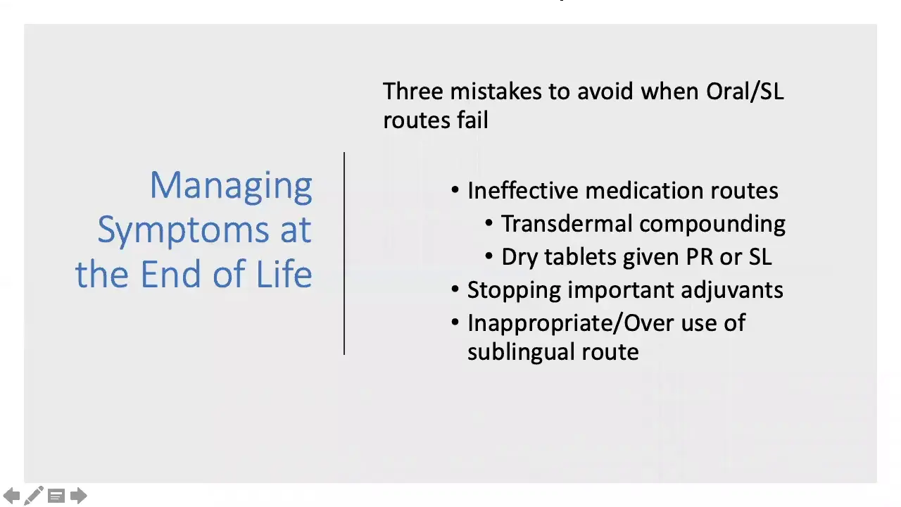 Symptom Management at End of Life