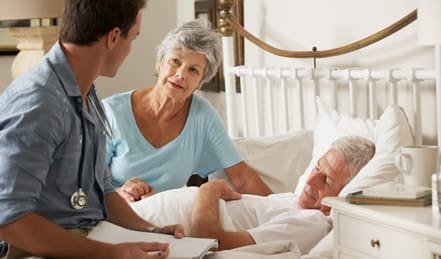 sick couple in-home patient care