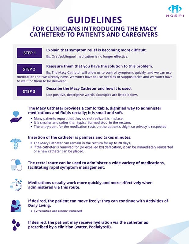 A preview of the Macy Catheter Guidelines downloadable PDF file