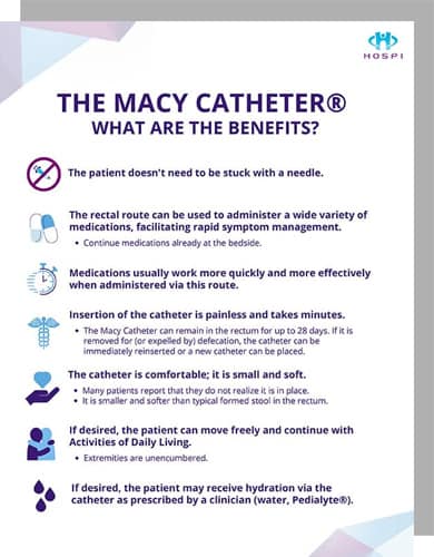 A preview of the Macy Catheter Benefits downloadable PDF file