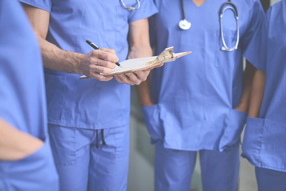 A group of nurses having a meeting